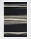 Polo Ralph Lauren Bluff Point Stripe Hand Woven Rug In Cinder