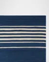 Polo Ralph Lauren Bluff Point Stripe Hand Woven Rug In Pacific