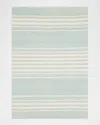Polo Ralph Lauren Bluff Point Stripe Hand Woven Rug In Sky