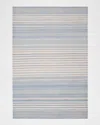 Polo Ralph Lauren Bluff Point Stripe Hand Woven Rug In Sky