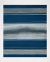 Polo Ralph Lauren Bluff Point Stripe Hand Woven Rug In Pacific
