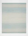 Polo Ralph Lauren Bluff Point Stripe Hand Woven Rug In Sky