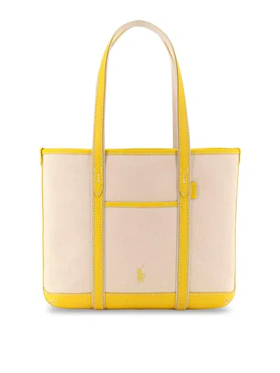 Polo Ralph Lauren Canvas Shoulder Bag In Yellow