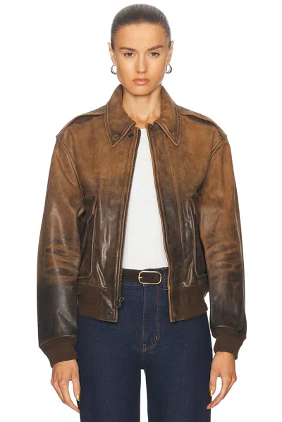 Polo Ralph Lauren Bomber Jacket In Autumn Brown