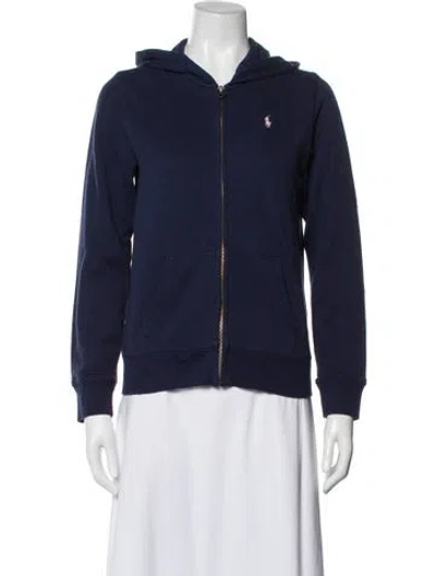 Pre-owned Polo Ralph Lauren Bomber Jacket In Blue