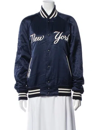Pre-owned Polo Ralph Lauren Bomber Jacket In Blue