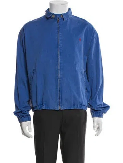 Pre-owned Polo Ralph Lauren Bomber Jacket In Blue