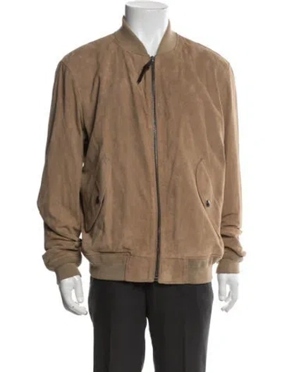 Pre-owned Polo Ralph Lauren Bomber Jacket In Brown