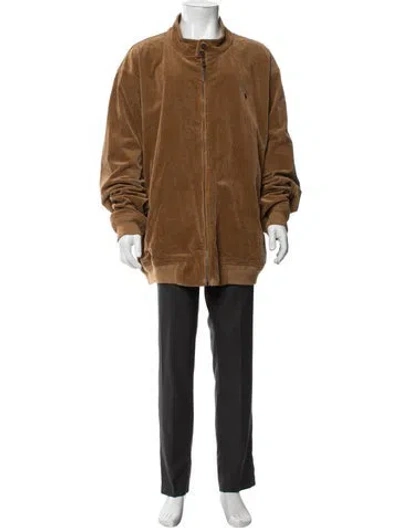 Pre-owned Polo Ralph Lauren Bomber Jacket In Brown