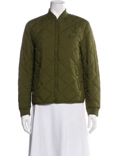 Pre-owned Polo Ralph Lauren Bomber Jacket In Green