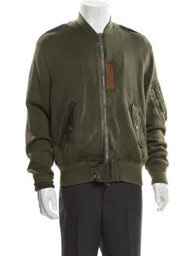 Pre-owned Polo Ralph Lauren Bomber Jacket In Green