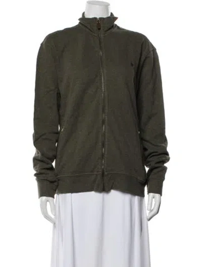 Pre-owned Polo Ralph Lauren Bomber Jacket In Green