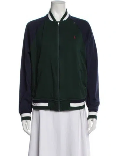 Pre-owned Polo Ralph Lauren Bomber Jacket In Green
