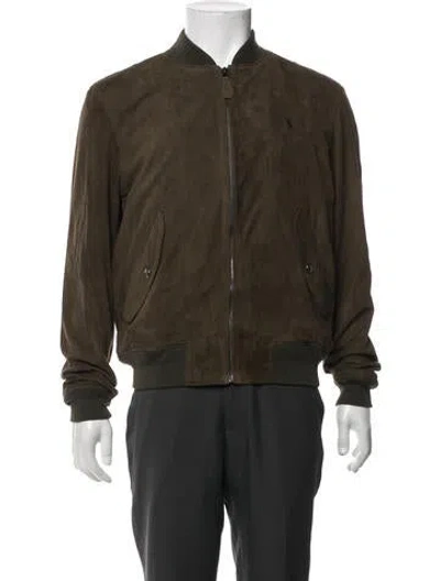 Pre-owned Polo Ralph Lauren Bomber Jacket In Green
