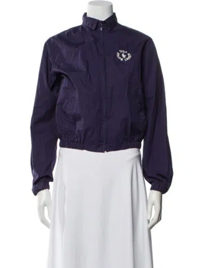 Pre-owned Polo Ralph Lauren Bomber Jacket In Purple