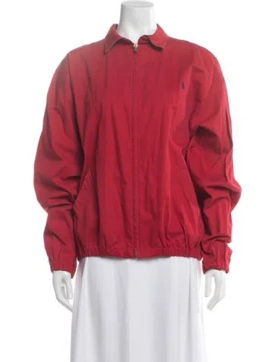 Pre-owned Polo Ralph Lauren Bomber Jacket In Red