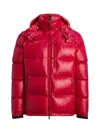 Polo Ralph Lauren The Gorham Glossed Down Jacket With Detachable Hood In Red