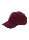 Polo Ralph Lauren Bordeaux Baseball Cap With Logo Embroidery In Cotton Man In Burgundy