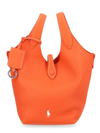 Polo Ralph Lauren Borsa Tote "polo Play" Small In Orange