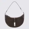 Polo Ralph Lauren Brown Shoulder Bag With Adjustable Closure And Logo Plaque On The Front In Suede Woman
