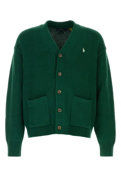 Polo Ralph Lauren Bottle Green Cotton Cardigan