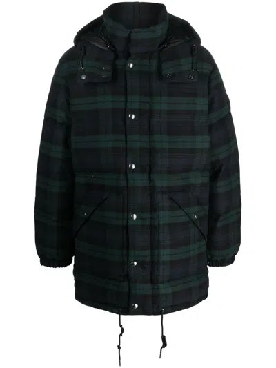 Polo Ralph Lauren Plaid Hooded Down Coat In Blackwatch