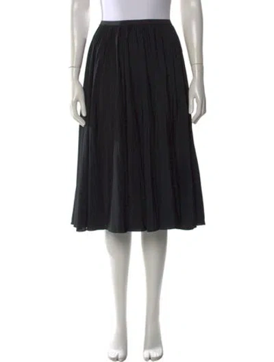 Pre-owned Polo Ralph Lauren Bow Accents Midi Length Skirt In Black