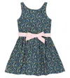 Polo Ralph Lauren Bow-embellished Floral Cotton Dress In Mimi Floral
