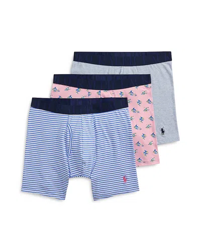 Polo Ralph Lauren Boxer Briefs, 3 Pack In Multi