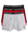 Polo Ralph Lauren Men's 3-pack Classic Cotton Boxer Briefs In Andover Heather