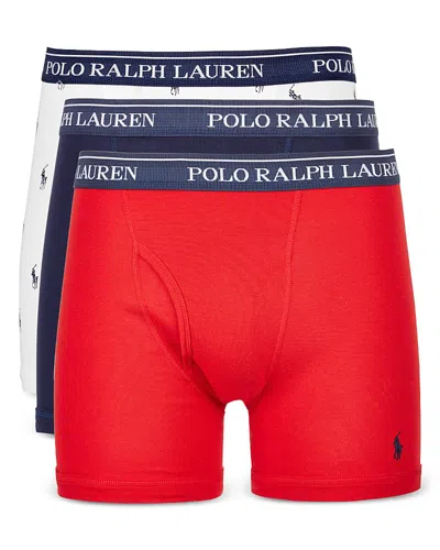 Polo Ralph Lauren Boxer Briefs, Pack Of 3 In Red/white/blue