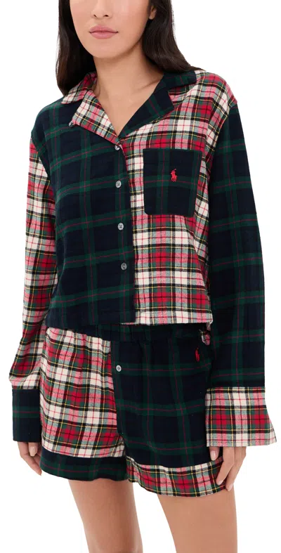 Polo Ralph Lauren Boxer Pajama Set Blk Watchxdshpl In Multi