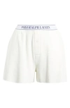 Polo Ralph Lauren Boxer Pajama Shorts In Ecrue