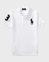 Polo Ralph Lauren Boys White Big Pony Cotton Polo Shirt In White