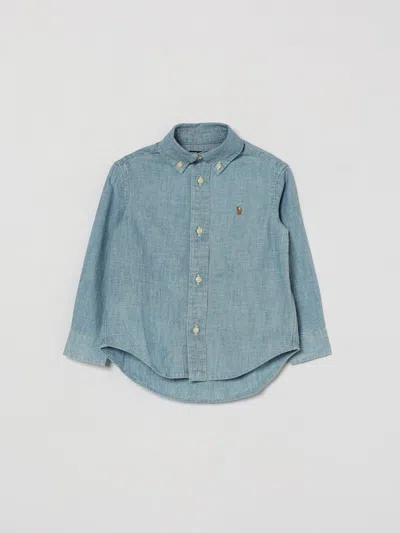 Polo Ralph Lauren Kids'  Boy's Cotton Button-down Shirt With Pony Logo In Blue