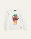 Polo Ralph Lauren Polo Bear Cotton Sweater In Nevis