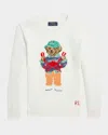 Polo Ralph Lauren Polo Bear Cotton Sweater In Nevis