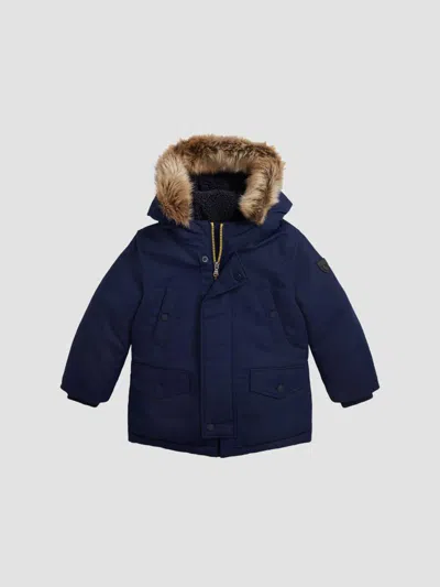 Polo Ralph Lauren Boy's Little Boy's & Boy's Faux-fur Trim Parka In Blue