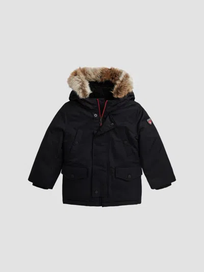 Polo Ralph Lauren Boy's Little Boy's & Boy's Faux-fur Trim Parka In Black