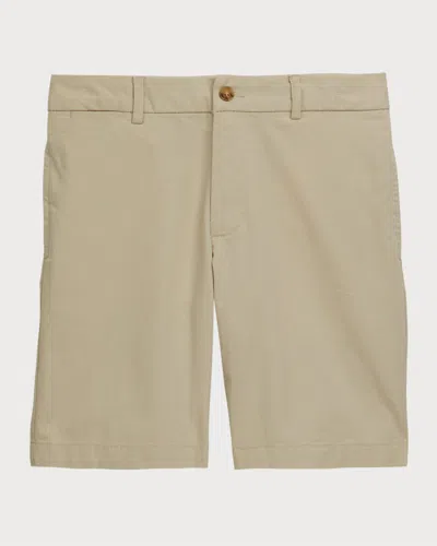 Polo Ralph Lauren Kids' Boy's Logo Embroidered Flat Front Chino Shorts In Neutral