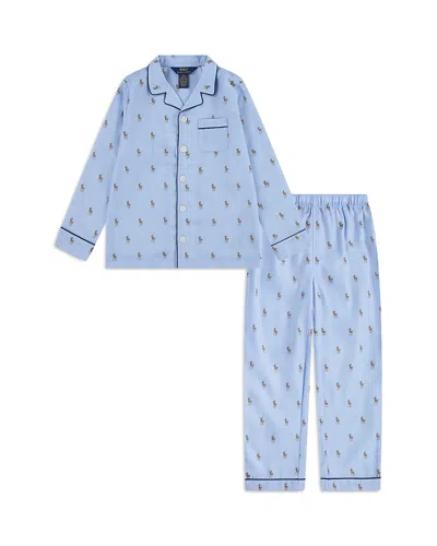 Polo Ralph Lauren Boy's Plaid Pajama Set - Little Kid In Elite Blue