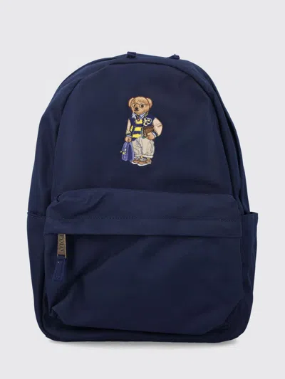 Polo Ralph Lauren Boy's Polo Bear Polyester Backpack With Padded Straps In Black