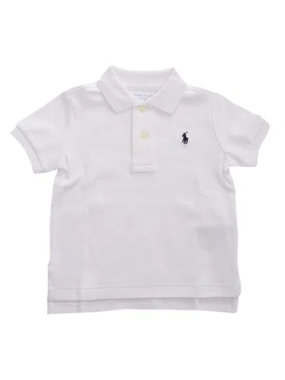 Polo Ralph Lauren Pony Logo Polo Shirt In Bianco