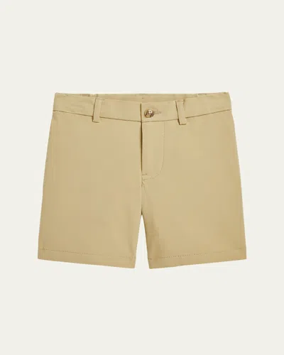Polo Ralph Lauren Kids' Boy's Pony Embroidered Weekend Shorts In Coastal Beige