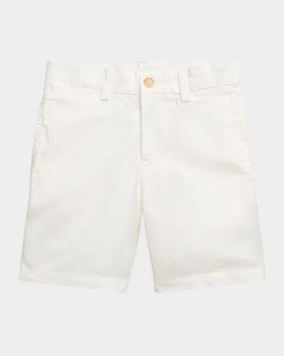Polo Ralph Lauren Kids' Boy's Preppy Pony Embroidered Shorts In White