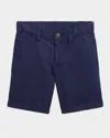Polo Ralph Lauren Boy's Preppy Pony Embroidered Shorts In Newport Navy