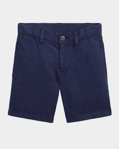 Polo Ralph Lauren Kids' Boy's Preppy Pony Embroidered Shorts In Newport Navy