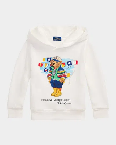 Polo Ralph Lauren Kids' Boy's Seasonal Fleece Hoodie In Paper White