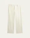 Polo Ralph Lauren Boy's Solid Linen Tailored Trousers In Light Cream