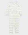 Polo Ralph Lauren Boy's Striped Bear Coverall In Quartz Heather